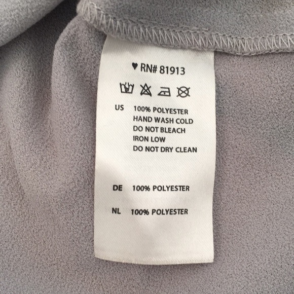 Cooper & Ella Light grey Amy Button Down Long Sleeve Blouse Size S - Picture 9 of 10